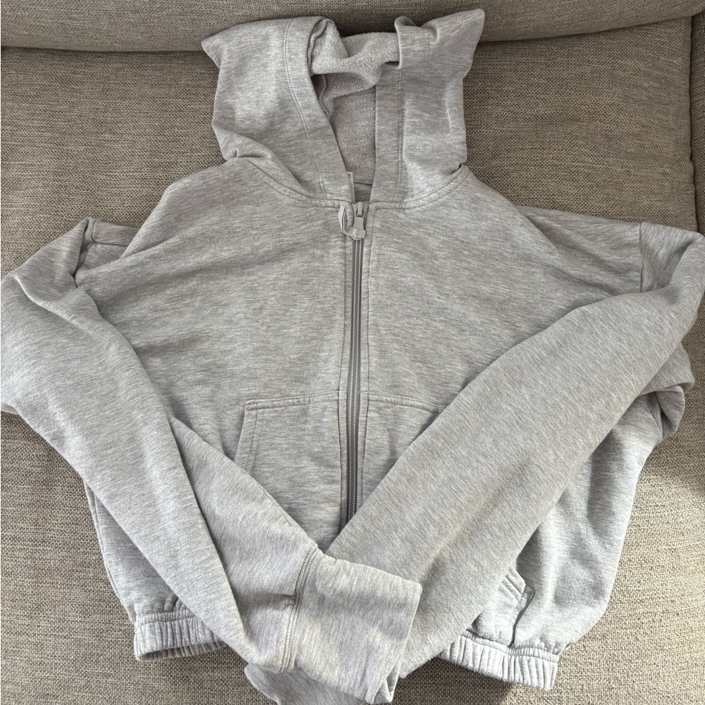 Aerie Light Gray Crop sweatshirt